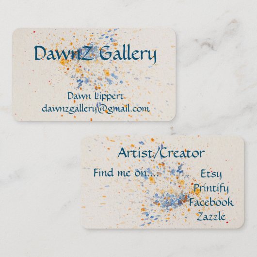 水芸術的色名刺 名刺 (正面/裏面)