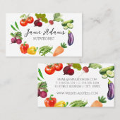 水芸術的色野菜名刺 名刺 (正面/裏面)