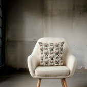 水芸術的色雪だるま素朴フローラ クッション