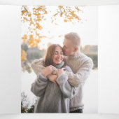 水芸術的色Holly Rejoice Script & Photo 三つ折りカード (内部中)