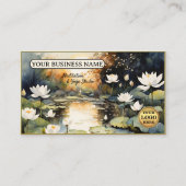 水芸術的色Lotus瞑想ヨガ 名刺 (正面)