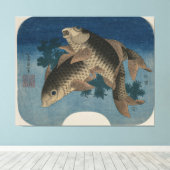 水草で泳ぐ鯉 – Canvas Print キャンバスプリント (インサイチュ (ウッドフロア))