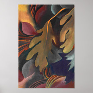 水葉下の ジョージア・オキーフェ ポスター