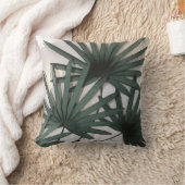 水葉彩2面ダークグリーンとグレー クッション (ブランケット)