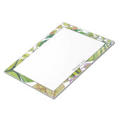 水葉色の可愛いトロピカル ノートパッド (アングル)