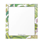 水葉色の可愛いトロピカル ノートパッド (正面)