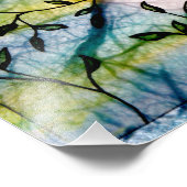 水葉色付きVellum上の フォトプリント (角)