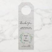 水葉色素朴な木結婚の感謝 ボトルネックタグ (正面)