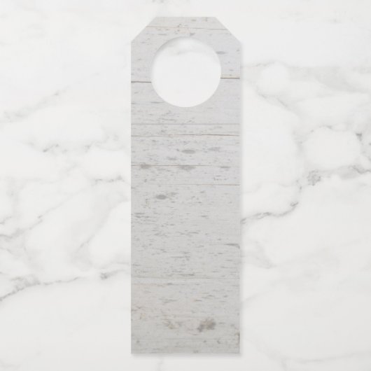 水葉色素朴な木結婚の感謝 ボトルネックタグ (裏面)