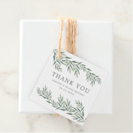 水葉色緑結婚の感謝 フェイバータグ