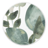 水葉-水彩画 セラミックノブ (正面)