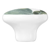 水葉-水彩画 セラミックノブ (側面)