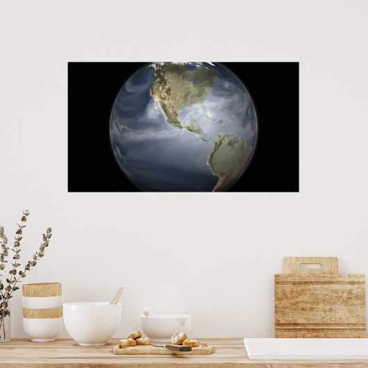 水蒸気を示す全土表示 ポスター (キッチン)