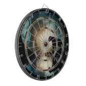 水規制に反射する黒いヒョウ ダーツボード (正面左)