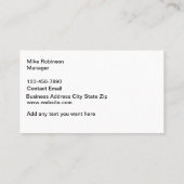 水試験および濾過用名刺 名刺 (裏面)