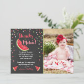 水誕生会のメロンのサンキューカードの夏 サンキューカード (スタンド正面)