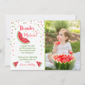 水誕生会のメロンのサンキューカードの夏 サンキューカード (正面)