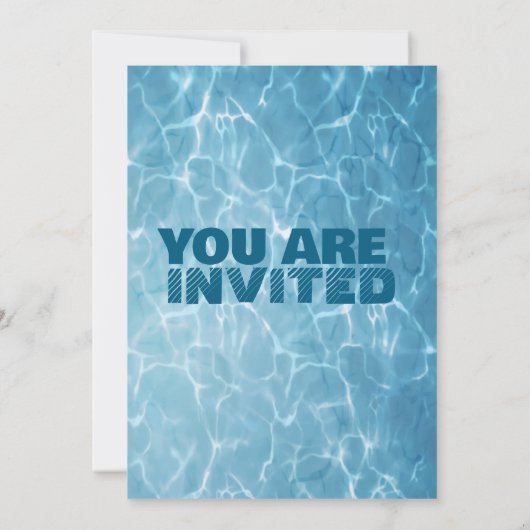 水誕生日スプラッシュプールサマー祝ク 招待状 (裏面)