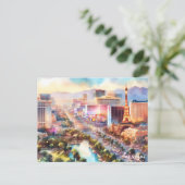 水買旅行ヴィンテージラスベガス郵便はがき ポストカード (スタンド正面)