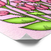 水賛美色ドードル花ポスター ポスター (角)