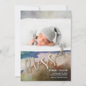 水賛美色写真の誕生のお知らせ シーズンカード (正面)