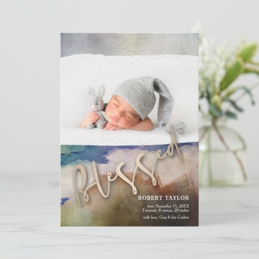 水賛美色写真の誕生のお知らせ シーズンカード (スタンド正面)