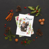 水賛美色葉1写真クリスマス赤 シーズンカード