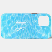 水質感水リップルカッコいいモノグラモダンム Case-Mate iPhoneケース (裏面 (横))
