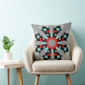 水赤く黒い灰色のはっきりしたでモダンなデザイナー枕 クッション (椅子)