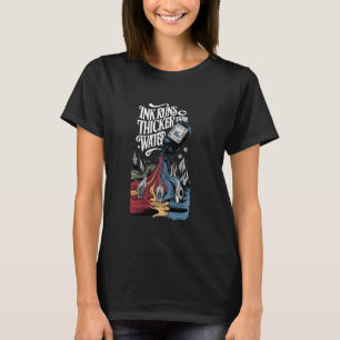 水走泉筆より太いインキ Tシャツ
