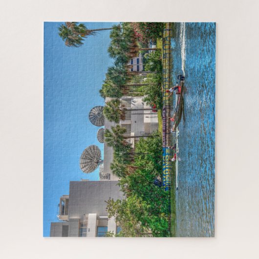 水路でのボート乗務員訓練 ジグソーパズル (縦)