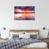 水路の島々の夕日 キャンバスプリント (インサイチュ (寝室))
