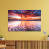 水路の島々の夕日 キャンバスプリント (インサイチュ (リビング))