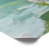 水路の近くに生えるポプラ ポスター (角)