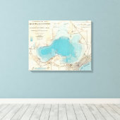 水路図メンドタ湖 キャンバスプリント (インサイチュ (ウッドフロア))