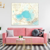 水路図メンドタ湖 キャンバスプリント (インサイチュ (リビング))