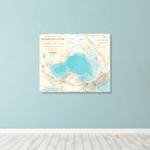 水路図メンドタ湖 キャンバスプリント (インサイチュ (ウッドフロア))