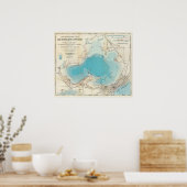 水路図メンドタ湖 ポスター (キッチン)