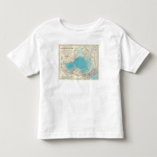 水路測量の地図湖Mendota トドラーTシャツ (正面)