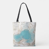 水路測量の地図湖Mendota トートバッグ (裏面)