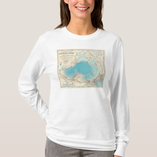水路測量の地図湖Mendota Tシャツ (正面)