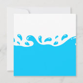 水跳ねボーイプールパーティー誕生日招待状 招待状 (裏面)