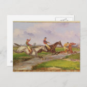 水跳び：秋の障害競走バララ ポストカード (正面/裏面)