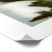 水車で雪景色 ポスター (角)