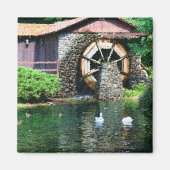 水車の池のSeuratの絵画の磁石 マグネット (正面)