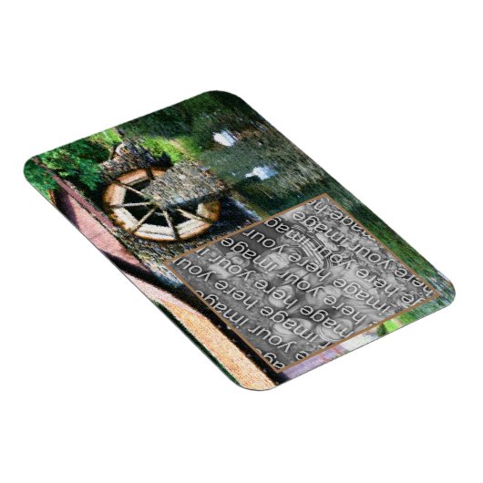 水車の鴨池絵画の写真の追加 マグネット (右側)