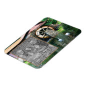 水車の鴨池絵画の写真の追加 マグネット (左側)