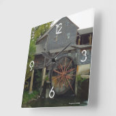 水車時計 スクエア壁時計 (傾斜)