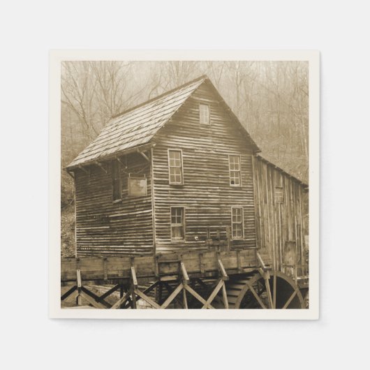 水車 スタンダードカクテルナプキン (正面)