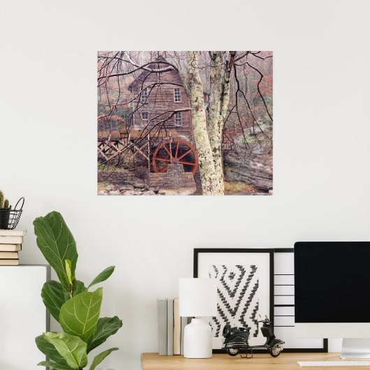 水車 ポスター (ホームオフィス)